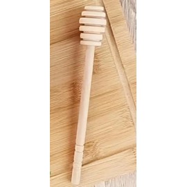 Honiglöffel, Holz, 15,2 cm, Spiraldesign, weißes Holz, 2 Stück