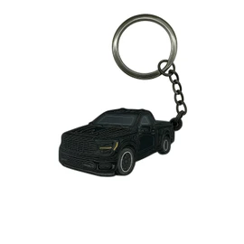 Compatible with Ford F150, Coyote Keychain – Metal Truck Key Ring, Pickup Accessory (Black)