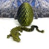 3D Printed Crystal Dragon and Dragon Egg Articulated Adult Crystal
