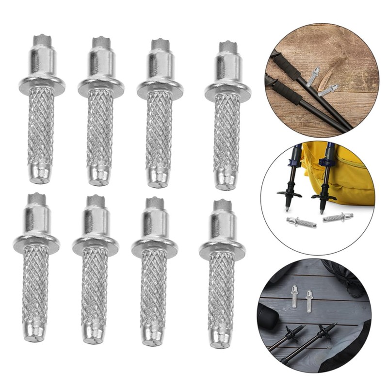 WHAMVOX 10pcs Hiking Stick Tips Metal Tungsten Steel End Cap