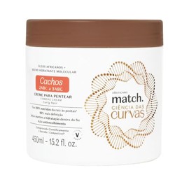 Oboticario Match Hair Cream, Curvas-Cach, Curl ◆ Oboticario MATCH CREME PARA PENTEAR CACHOS CIENCIAS DAS CURVAS 15.7 fl oz (450 ml)