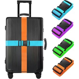 4 Pack Luggage Straps 79" Long Belts Keep Suitcase Secure While Traveling,Bag Premium Accessory for Travel Bag Closure