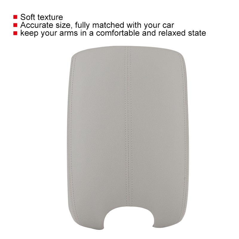 Car PU Leather Plastic Console Lid Armrest Cover Fit for