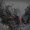 BeyondMasquerade Womens Beautiful Swan Filigree Venetian Black Masquerade Mask [Red