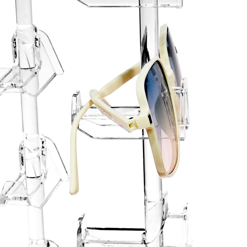MOOCA Premium Acrylic Rotating Sunglasses, Eyewear Holder Display, Eyewear Collection,