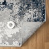 LUXE WEAVERS Modern Abstract High Low Texture Area Rug,Blue,6'X9'