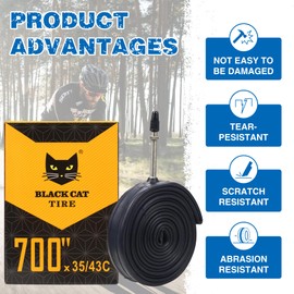 2Pieces 700x230/250700x280/320 Bicycle InnerTbe, 48 mm FV Presta Valve, 700c Bicycle IrnerTube for Road Bike/city Bike(