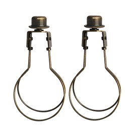 GY & CK® Lampshade Clip on Adapter, Lamp Shade Light Bulb Clip Adapter, Lamp Shade Holder for Light Bulbs Attaching Finial Antique Brass