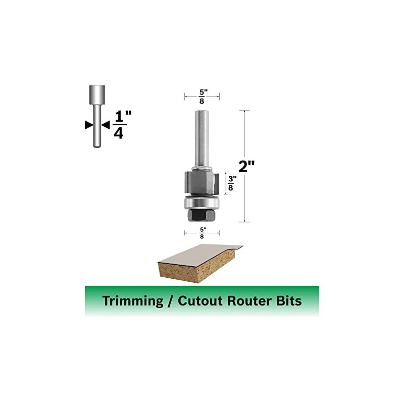 Bosch 85430M 5/8 in. x 3/8 in. Carbide Tipped 2-Flute