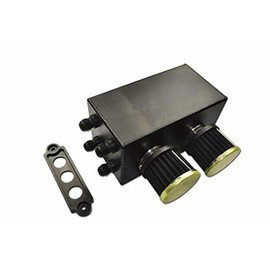Honda Civic Acura Integra -10 AN 4 Ports Pro Series Aluminum Oil Catch Can w/Breather Filter Black HONDA_OT_BK