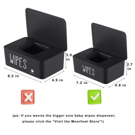 Moorfowl 2 Pack Baby Wipes Dispenser for Bathroom,7.28" L * 4.80" W * 2.75" H, Flushable Wipes Holder Container Sleek Funny Nursery and Baby Registry Essential
