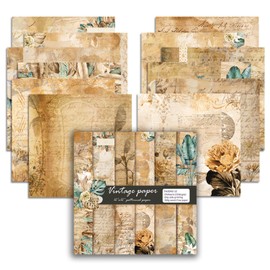 24 hojas de papel clásico para álbumes de recortes, papel de manualidades de 12 x 12 pulgadas, cartulina para correos, tarjetas, álbum de arte decorativo de fondo (B)