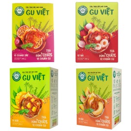 JUSTVIET Tea- Fruit Tea With Chia Seeds Litchi Peach Mango Passion Flavors  200g - Passion