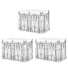 sourcing map 3 Pcs 29x108 Inch Silver Metallic Foil Fringe