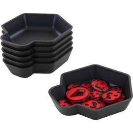 Feldherr SHELL Expansion Pack - 6 single-colored token trays for board game accessories, tokens, meeples and other small items, Color:Black
