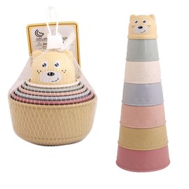 7 Pcs Stacking Cups,Baby Stacking Cups Baby Toy Early Educational Stacking Toys,Nesting Cups Stackers Stack up Cup Montessori Toys for 1+ Kids Boy Girl Bath Beach Family Games