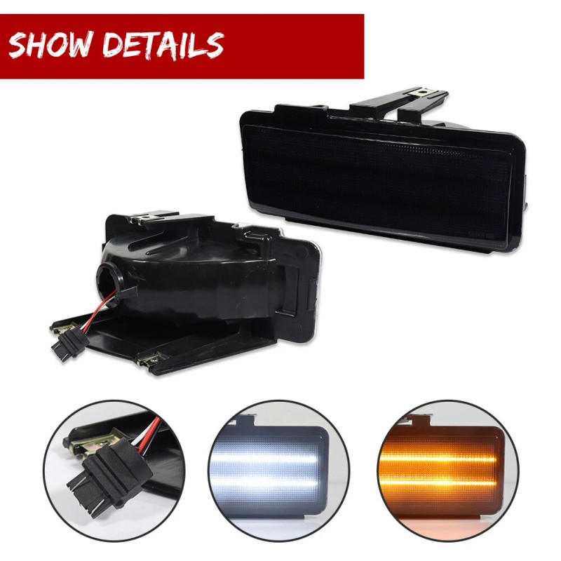 GTINTHEBOX Switchback LED Front Bumper Signal Lights For 94-97 Chevy