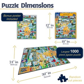 White Mountain Puzzles Best of Michigan - 1000 Piece Jigsaw Puzzle