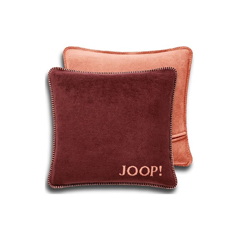 Joop! 758965 Cushion Cover Plain Double-Sided Bordeaux Orange Cotton Polyacrylic