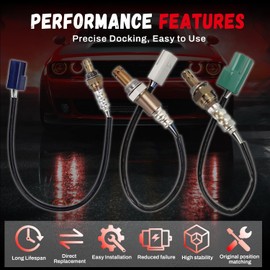 4Pcs Upstream Downstream Oxygen Sensor Compatible with 2007 Nissan Xterra Pathfinder Frontier 4.0L, Replace 22693-JA00B,22690-8J001,226A0-8J001