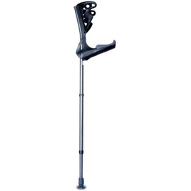 Aluminum Alloy Crutch Slip, U-Shaped Elbow arm Crutch is Adjusted with Light, and The Side Shimotori Cane absorbs The Proper Sweat for Patients with Leg Weakness (Color : Black)