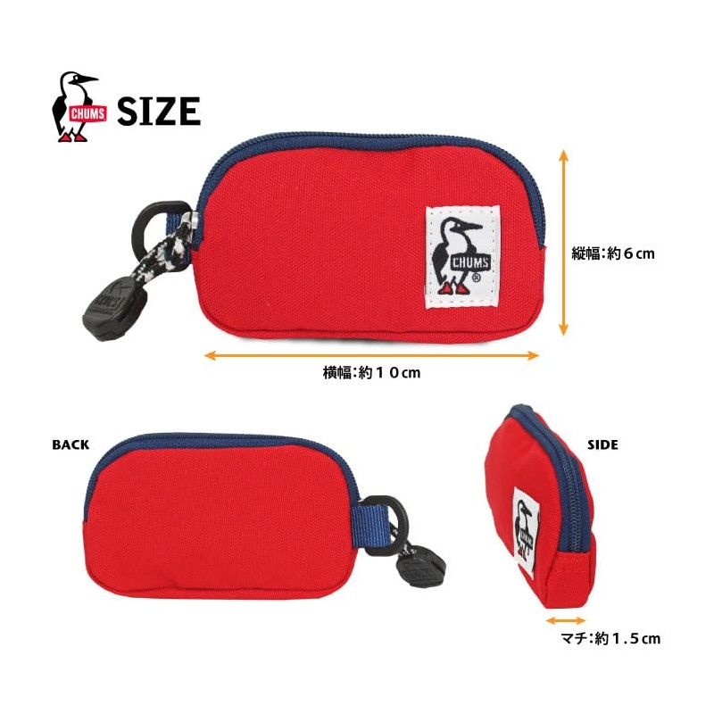 CHUMS CH60-3572 Recycled Coin Case, Small Purse, Coin Purse, Wallet,