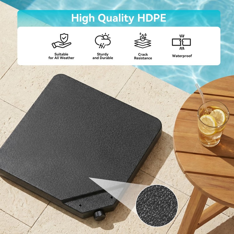 COSIEST 170 LBS Offset Patio Umbrella Base,4 PCS Sand &