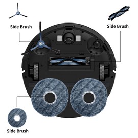 YSKMLOLP Suitable For Eufy Omni C20 Accessories, Including 1 Main Brush, 4 Dust Bags, 4 Mop Pads, 4 HEPA Filters, 4 Side Brushes, 1 Cleaning Brush, And 1 Screwdriver