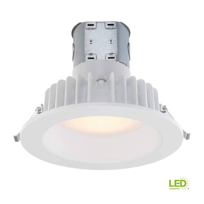Commercial Electric Easy Up 6" Soft White LED Recessed Baffle