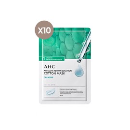 AHC Absolute Return Solution Cotton Mask Calming 28ml 10 sheets / AHC 앱솔루트 리턴솔루션 순면마스크 카밍 28ml 10매