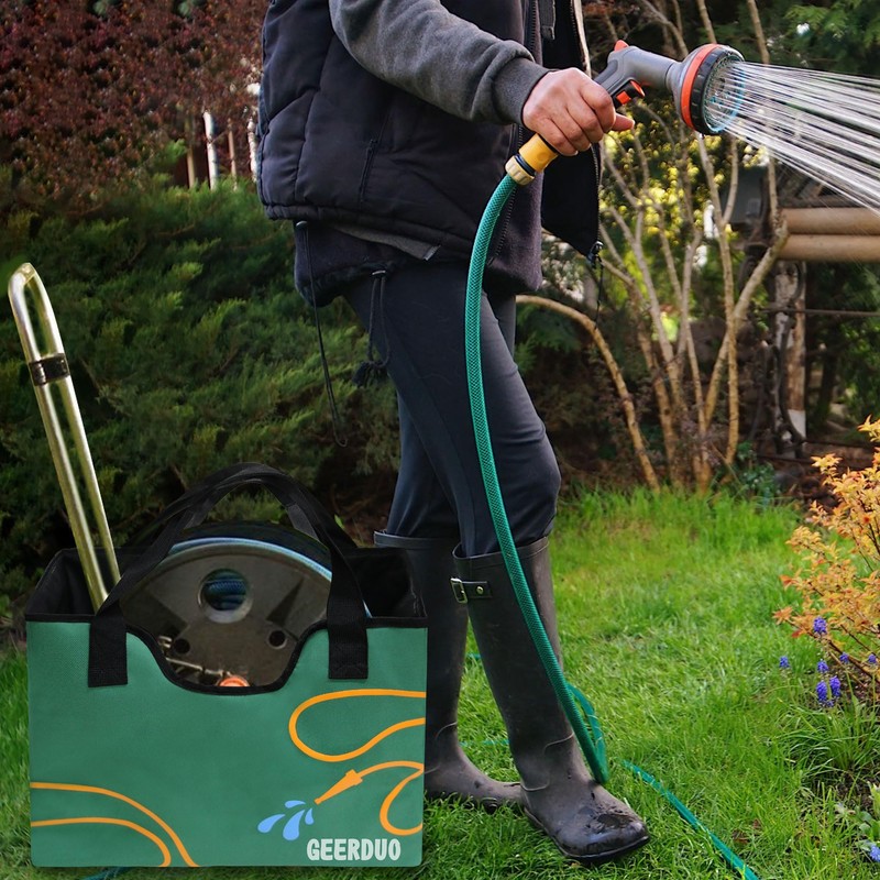 GeerDuo Garden Hose Storage Bag, Portable Expandable Hose Holder for