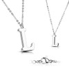 Bungsa® Women's Necklace, Letter A-Z in Silver or Rose Gold