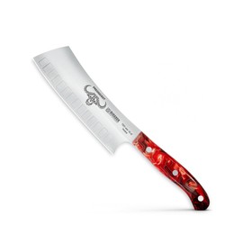 Giesser since 1776, fabricado en Alemania, Santoku 6 pulgadas, acero alemán, cuchillo de chef japonés, corte premium, diamante rojo