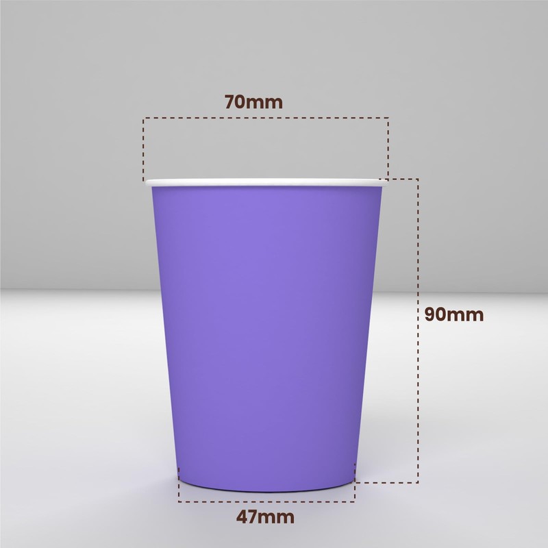 100 Paper Cups 200 ml Eco-Friendly Biodegradable Disposable Made in