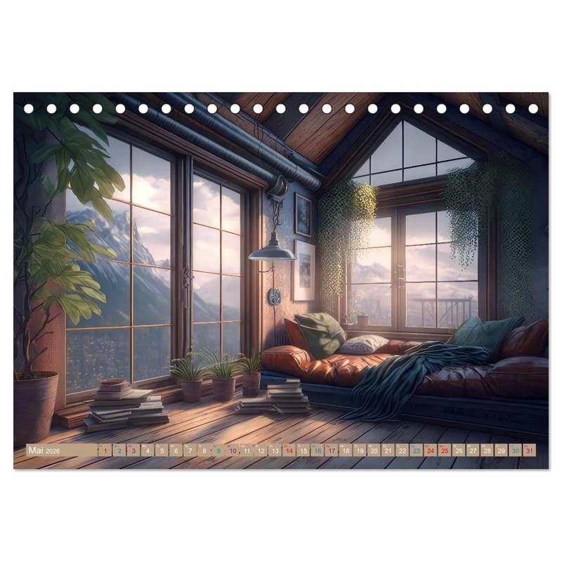 Räume für die Seele (Tischkalender 2026 DIN A5 quer), CALVENDO