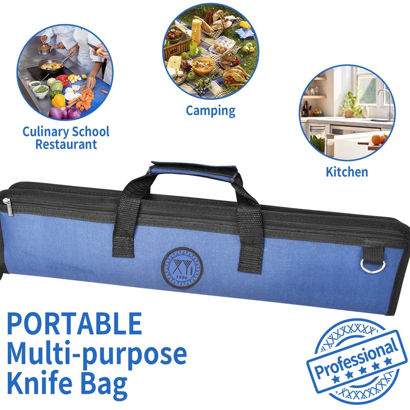 XYJ Chef's Knife Roll Bag Canvas Knife Carrying Case with