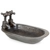 Moritz Soap Dish as Washbasin Made of Polyresin in Dark