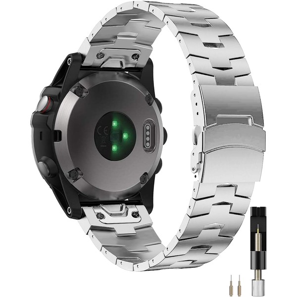 Miimall 26mm Titanium Metal Band Compatible for Fenix 8 51mm/Enduro