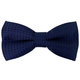 HISUNBEN Kids Polka Dot Bow Tie, Pre Tied Bow Tie with Polka Dots, Adjustable Buckle and Strap for Boys, Girls, Party, Wedding and Pet, Navy Blue