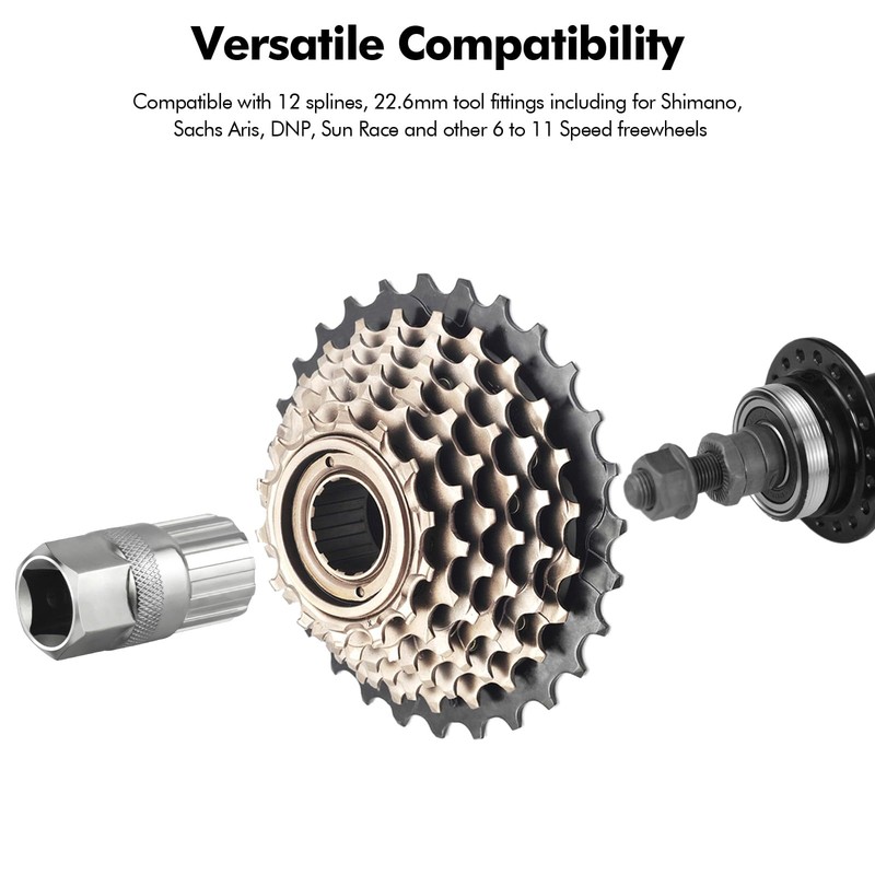 poeland Bicycle Freewheel Remover, Bicycle Cassette Tool, Sprocket Puller Tool
