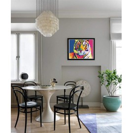 Komking DIY Painting Paint by Numbers Kit for Adults Beginner, Colorful Animals Painting on Canvas Without Frame 16x20inch - Colorful Tiger