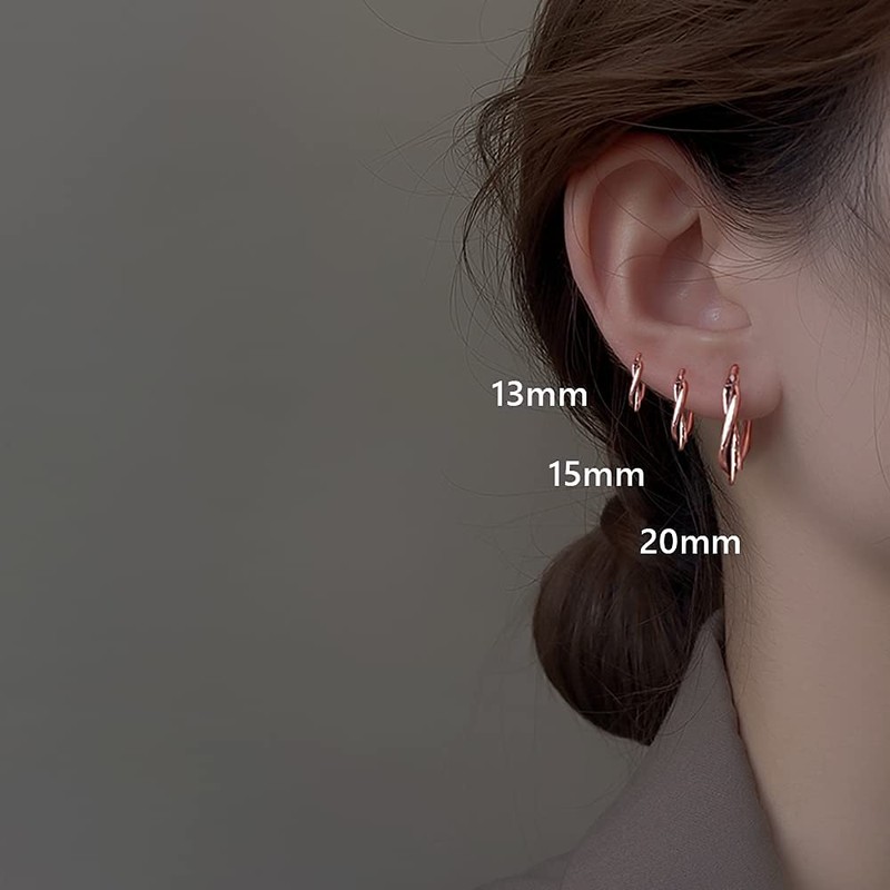 wynn's Silver Hoop Earrings for Women, Small Sleeper Silver Hoops