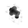 Duttao Wall Supply Elbow for Hand Held shower,with Connector Body