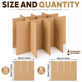 DERZIFUN 4 Sets Glass Dividers for Moving Boxes, 16x12x12 in, 3x4 Grid
