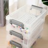 BTSKY Pack of 4 Stackable Transparent Pen Box, Office Supplies,