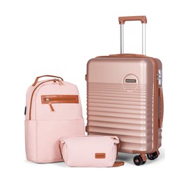 CONCEPTEN Carry On Luggage 22x14x9 Airline Approved, 20-inch Hard Shell Suitcases with Wheels, ABS Lightweight Carry on Suitcase with TSA Lock