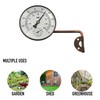 Brass Outdoor Thermometer Hygrometer With Stylish Dial Design - Garden