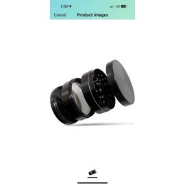 Grinder, Large 2.5 Inch Spice Grinder 3 Pieces For Home Black