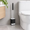 Wall-Mounted Toilet Brush with Drainable Base – Long Handle Bathroom