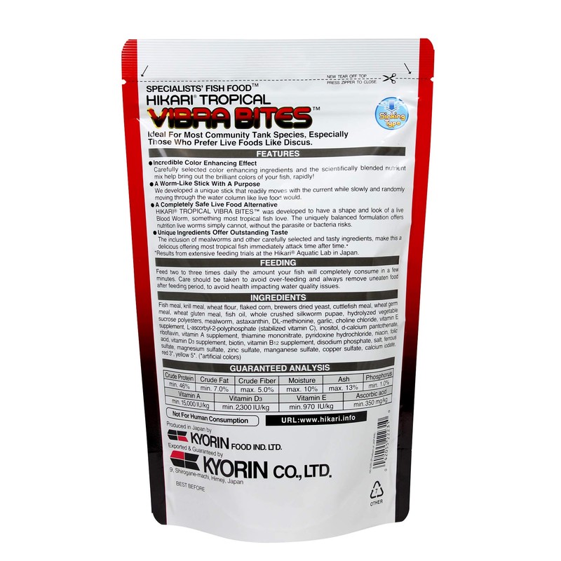 Hikari Vibra Bites, fish flavor (9.8oz), Red